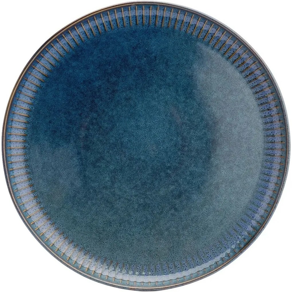Altom Porcelánový plytký tanier Reactive Stripes modrá, 26 cm