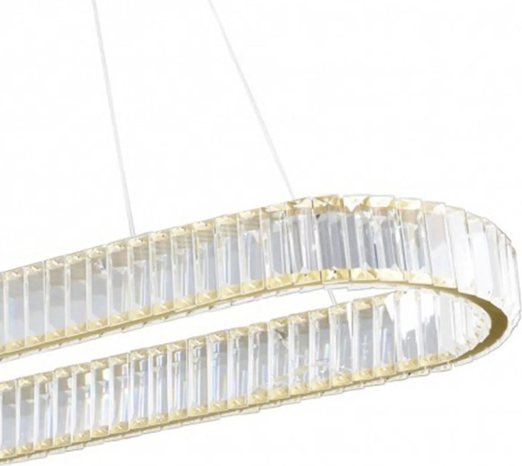 Toolight Toolight, LED stropné svietidlo 100x30 cm, 22W, APP1508-CP, zlatá matná, OSW-06971