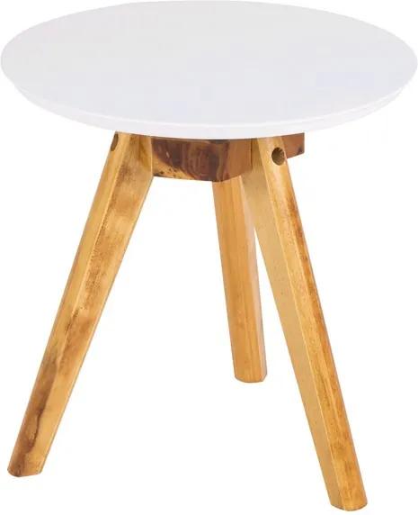 Prístavný stolík Dakota 32 cm, biely