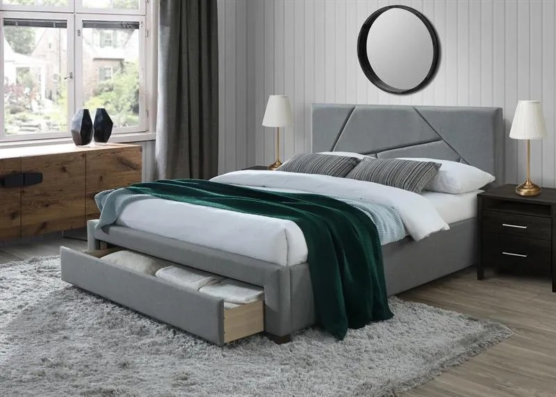 Manželská postel Vuena (sivá). Vlastná spoľahlivá doprava až k Vám domov. 1048584