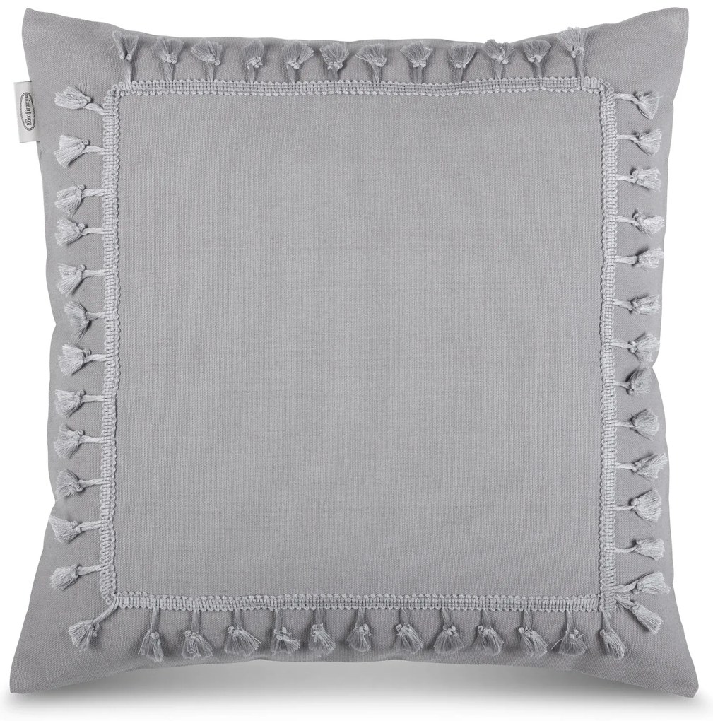 DEKORAČNÁ OBLIEČKA NA VANKÚŠ BOHO2 45X45 CM SIVÁ