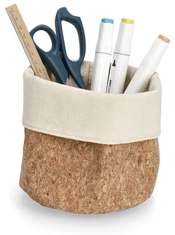 Zeller Present Malý úložný korkový košík na pečivo, KOREK, priemer 13x13