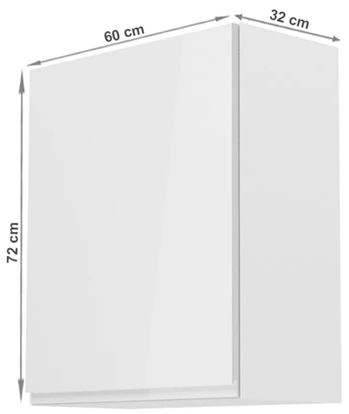 Horná kuchynská skrinka G601F Aurellia (biela + biely lesk) (L). Vlastná spoľahlivá doprava až k Vám domov. 1015735