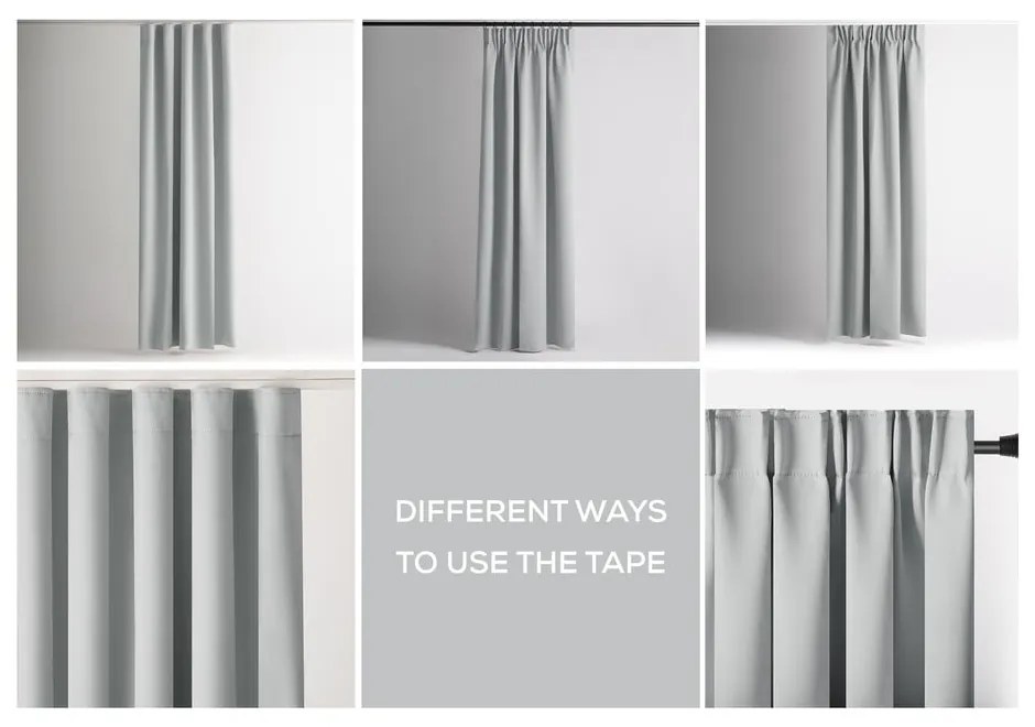 Svetlosivý zatemňovací termo záves 140x270 cm Pleat – Restilo