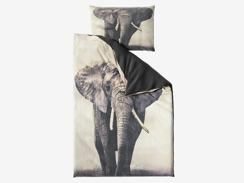 3D obliečky z mikrovlákna SLON sivé Rozmer obliečky: 70 x 90 cm | 140 x 200 cm