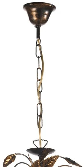 ONLI - Luster na reťazi COLLANA 6xE14/6W/230V bronzová/zlatá