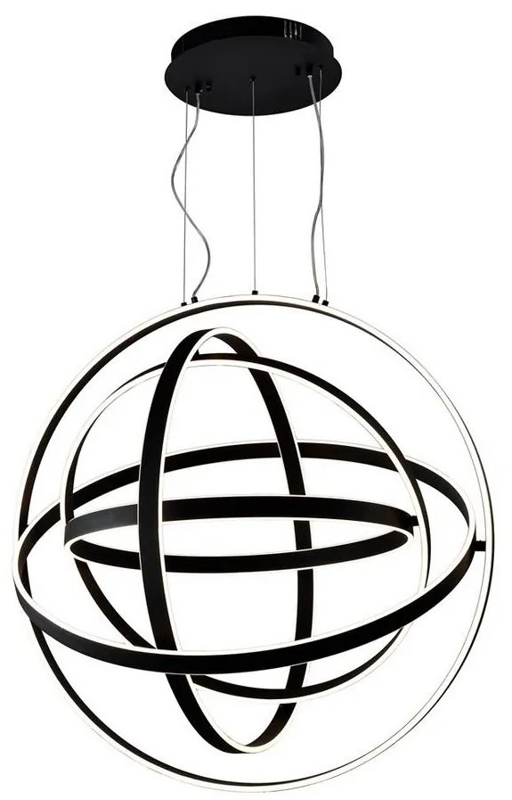 LED Luster na lanku COPERNICUS 1xLED/260W/230V čierna