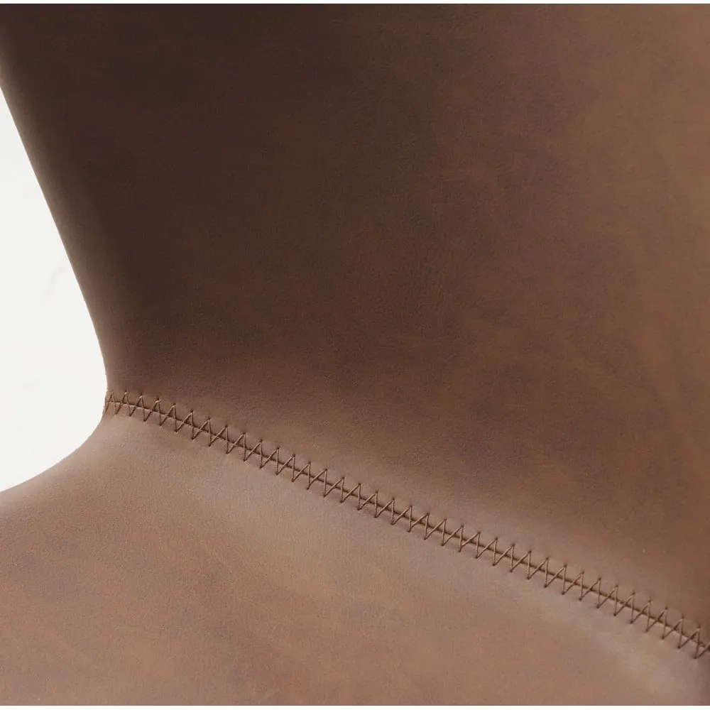 Hnedé kovové jedálenské stoličky v súprave 2 ks Teslin – Unique Furniture