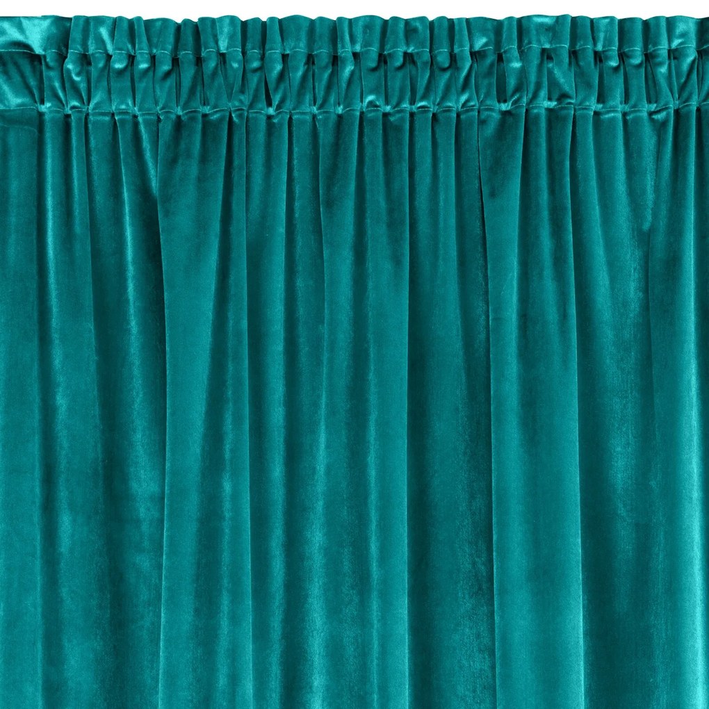 ZATEMŇOVACÍ ZÁVES NA PÁSKE SAMANTA 140X270 CM TYRKYSOVÁ