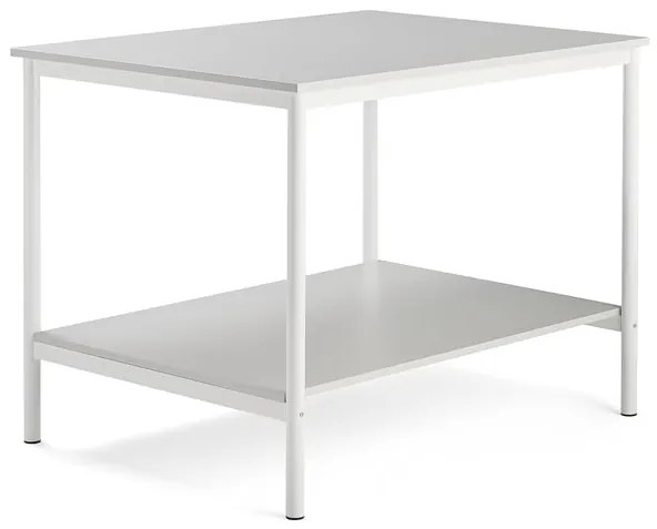 Pracovný stôl, 1200x900x900 mm, svetlošedá, biela