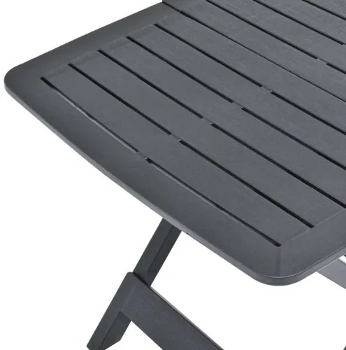 vidaXL Skladací záhradný stôl antracitový 79x72x70 cm plastový-