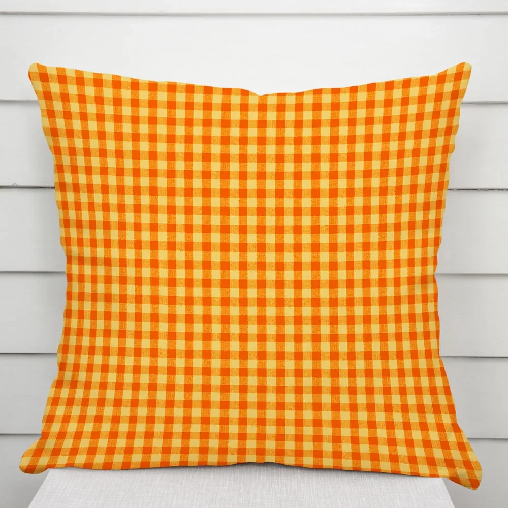 Biante Bavlnená obliečka na vankúš Olivia OL-006 Oranžovo-žltá kocka malá 40 x 60 cm