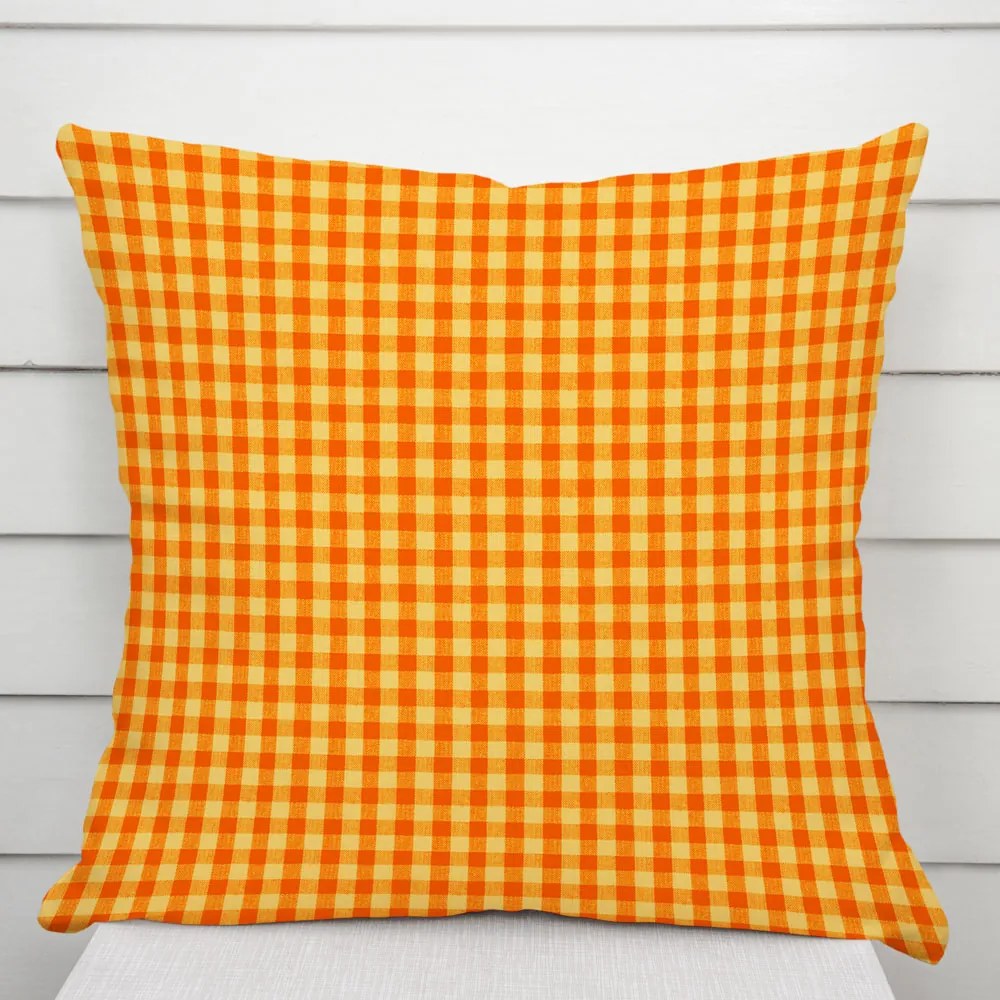 Biante Bavlnená obliečka na vankúš Olivia OL-006 Oranžovo-žltá kocka malá 50 x 70 cm