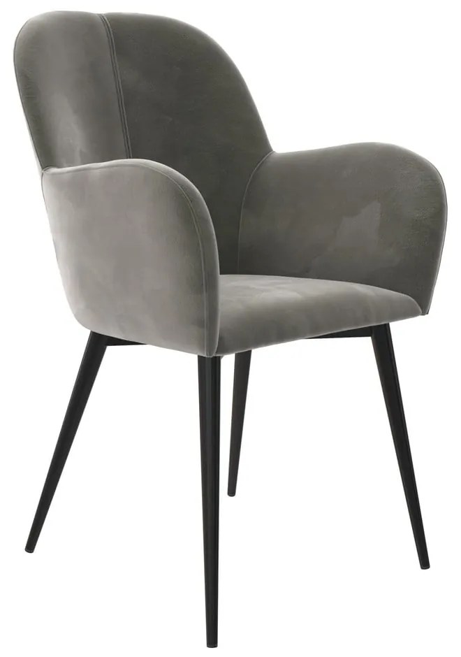 Sivé čalúnené jedálenské kreslo Fitz – Støraa