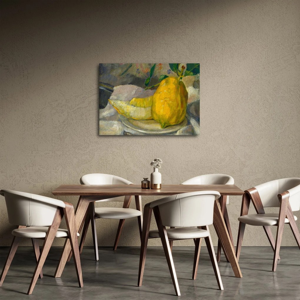 Obraz - French 19th Century, Melon and Lemon, reprodukcia (70x50 cm)