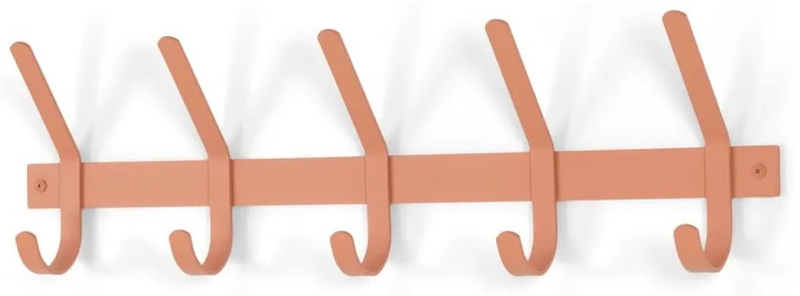 Kovový nástenný vešiak v lososovej farbe 70 cm Dexter – Spinder Design