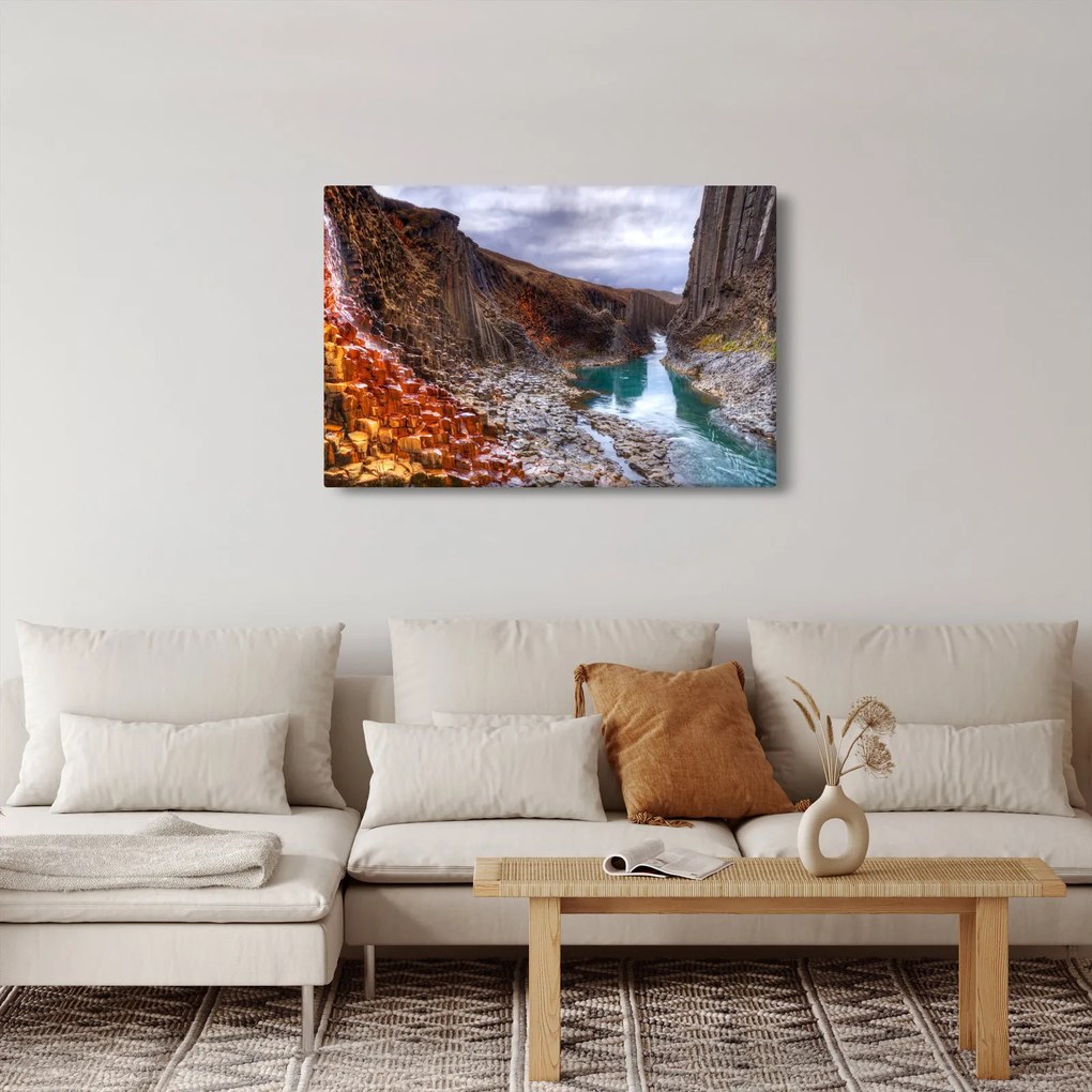 Obraz - kaňon Studlagil (90x60 cm)
