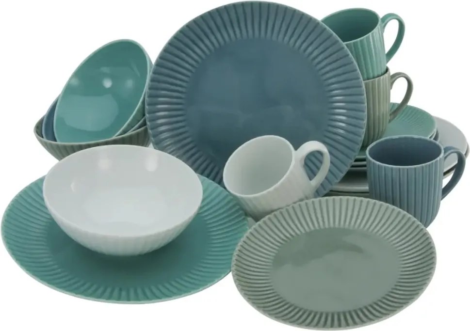 Jedálenský servis (16 dielov) Allegra, farebný