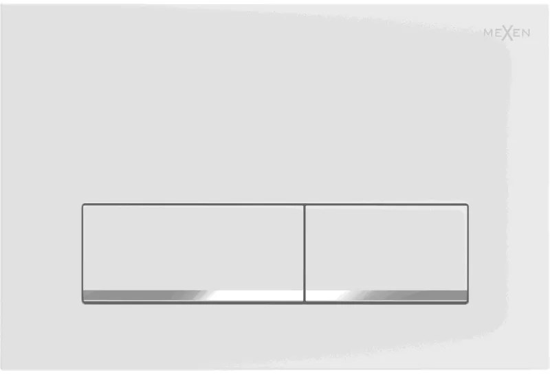 Mexen Fenix 12, splachovacie tlačidlo pre Mexen modul, biela matná-chrómová, 601220