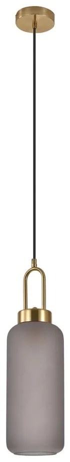 Závesné svietidlo v zlatej farbe so skleneným tienidlom ø 13 cm Luton – House Nordic