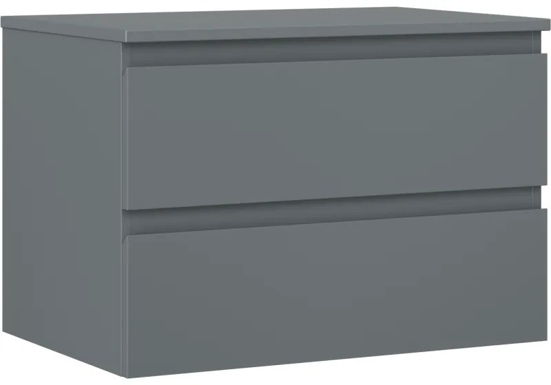 Mexen Orio, kúpeľňová skrinka 70 cm s hornou časťou, 2 zásuvky, grafitová matná, 91A10-07047-2-BFFC66