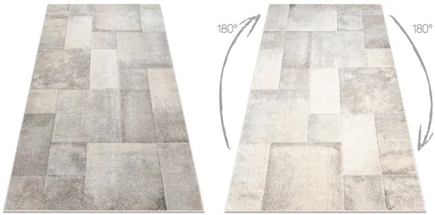 Koberec FUSION 1200 krémový / béžový - geometrický, moderný, abstraktný