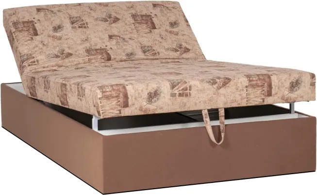 Polohovacia posteľ Alex 120, hnedá (č.213/49 , matrace b do 120 kg)