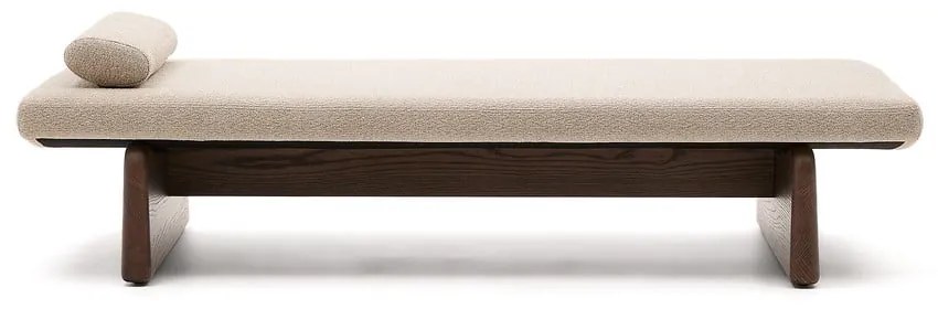 Béžová/v tmavoprírodnej farbe ženilková leňoška (variabilný roh) Topaz – Kave Home