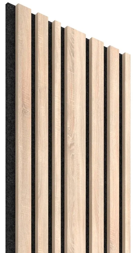 Acoustic Line Akustický obkladový panel, lamelové drevo, 2 650 × 300 × 18 mm, dub Sonoma