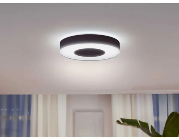 Philips-LED RGB Stmievateľné stropné svietidlo Hue LED/52,5W/230V pr. 425 mm čierna