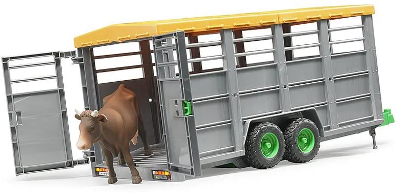BRUDER 2227 Príves pre hospodárske zvieratá s kravou
