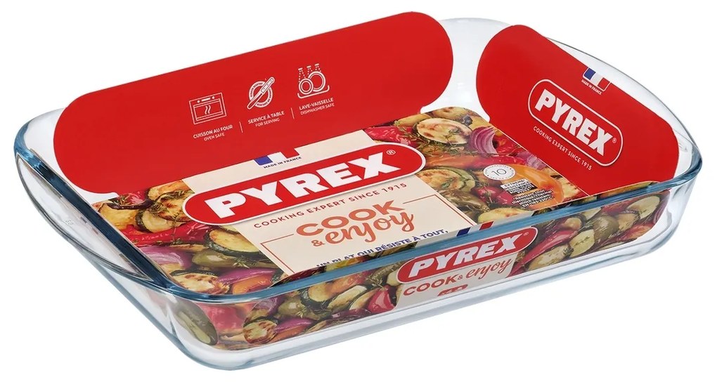 Pyrex Sklenený pekáč 2,7 l, 35 x 23 x 6 cm, S