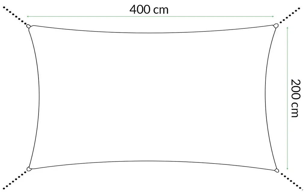PreHouse Tieniaca plachta obdĺžnik 400x200cm - béžová