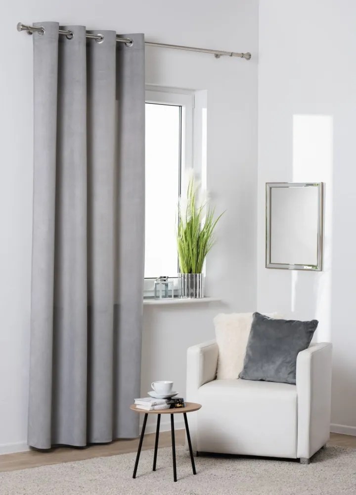 Záves Grater 140x260 cm sivý