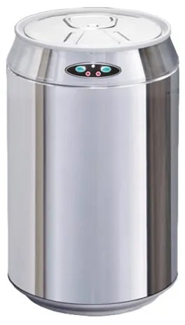 Bezdotykový odpadkový kôš 30l nápojová plechovka strieborná