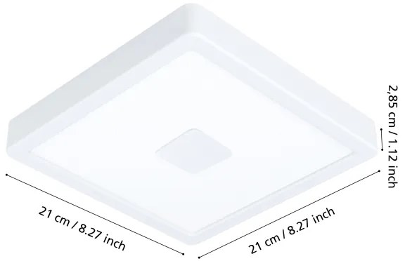 Eglo 900282 - LED Vonkajšie stropné svietidlo IPHIAS LED/17W/230V IP44 biela