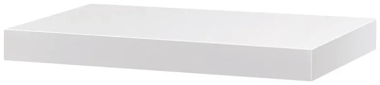 Polička nástěnná 40 cm, MDF, barva bílý mat, baleno v ochranné fólii