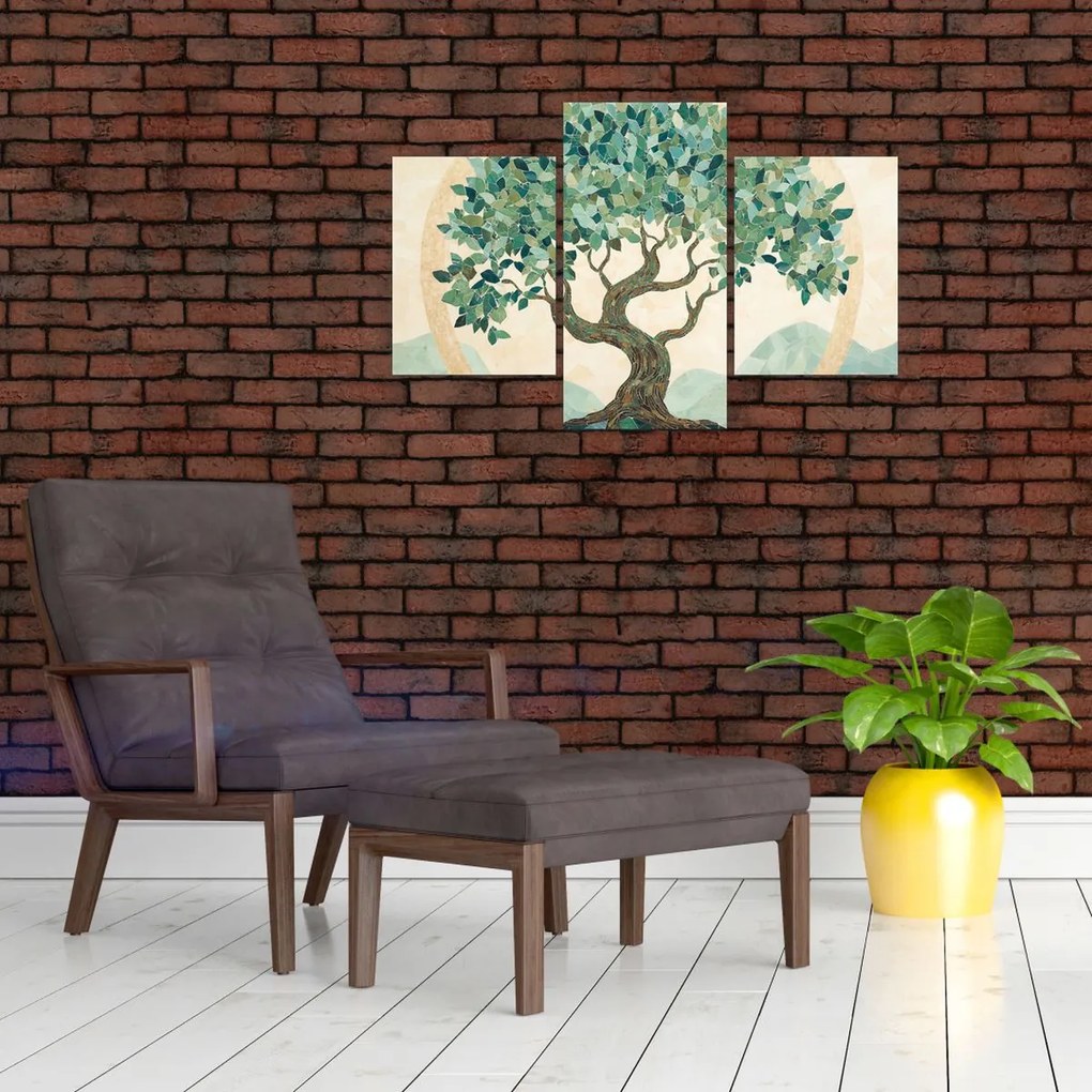 Obraz – Elegantná mozaika so stromom (90x60 cm)