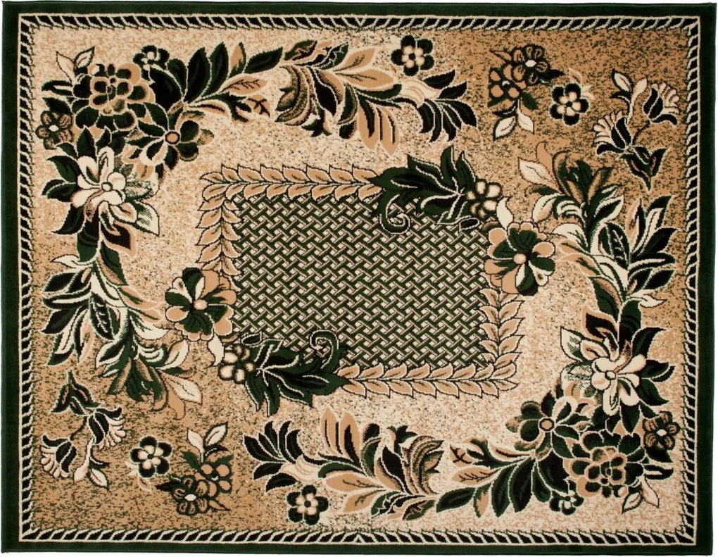 TA Koberec 7192C TMAVO BÉŽOVÁ ATLAS PP ZELENÁ Rozmer: 180x250 cm