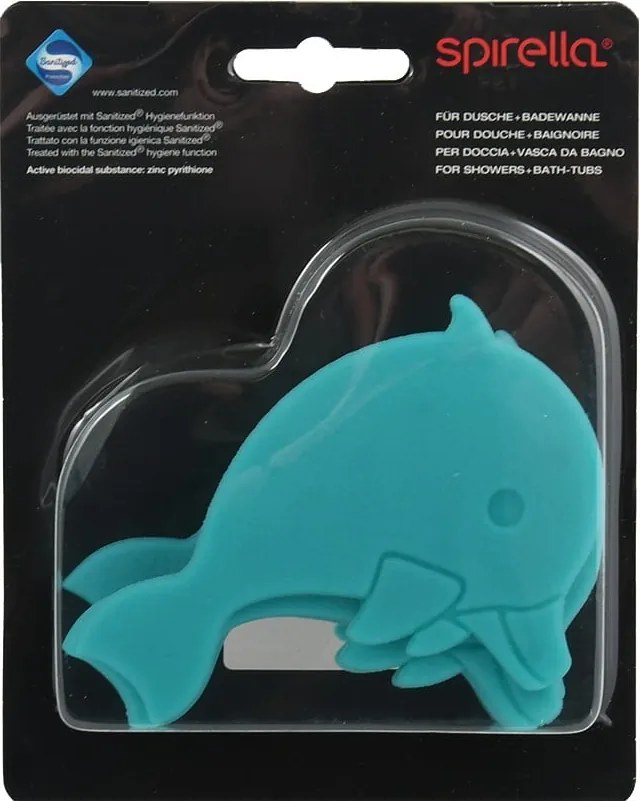 Detská protišmyková podložka do vane 12x8 cm Dauphins – Spirella