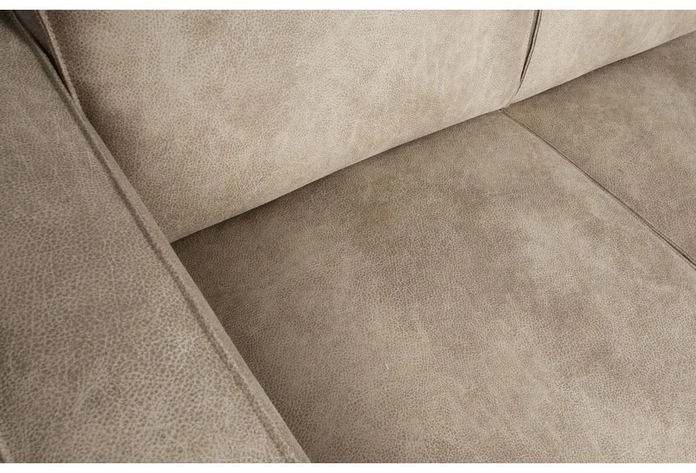 Svetlosivá rohová pohovka z imitácie kože (pravý roh/do L) Statement – WOOOD