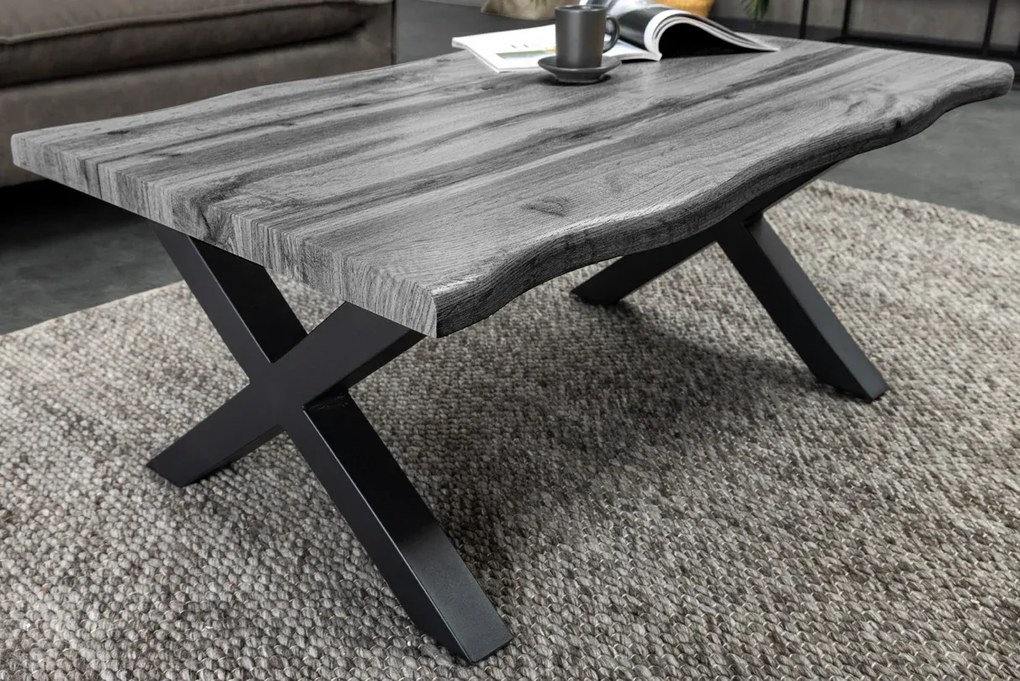 Konferenčný stolík WILD 90 cm - Wild Oak, nohy v tvare X