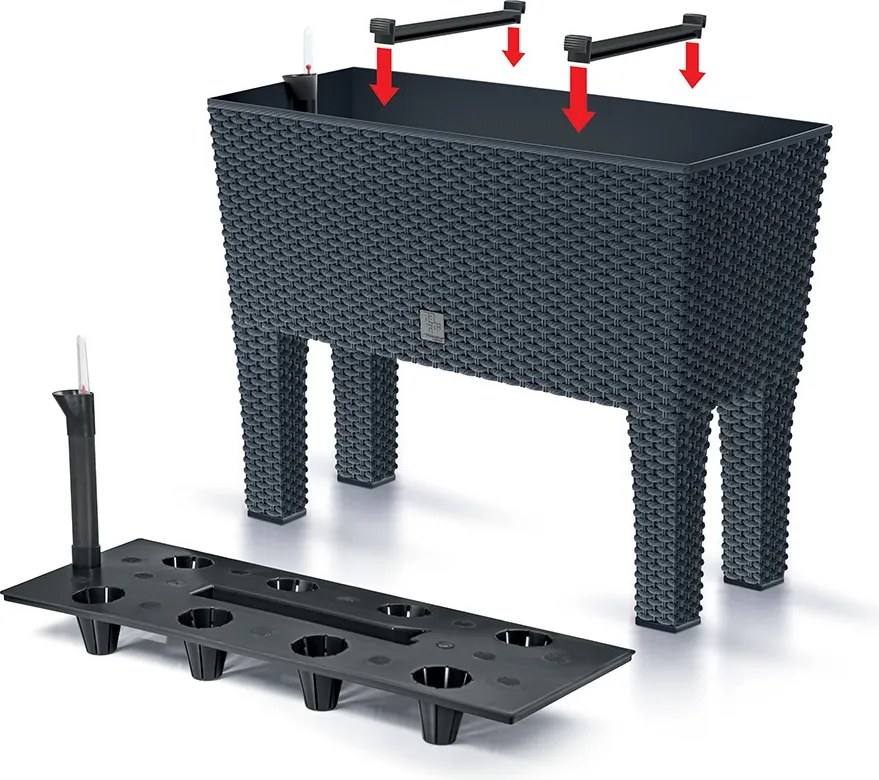 Truhlík RATAN CASE HIGH tmavohnedý