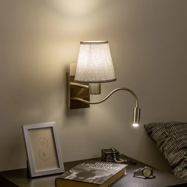 Brilagi - LED Nástenná lampa NUBILA 1xE27/25W/230V + LED/3W chróm/šedá