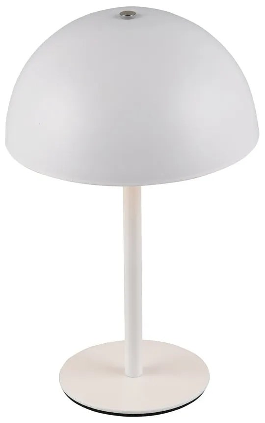 Matne biela LED stolová lampa s kovovým tienidlom (výška 21 cm) Munoz – Trio