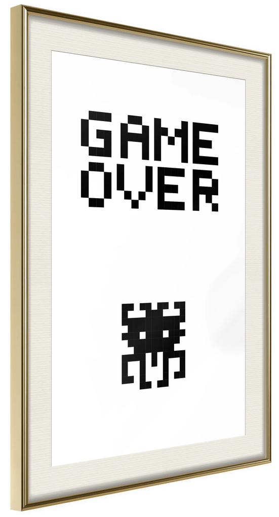 Artgeist Plagát - Game Over [Poster] Veľkosť: 30x45, Verzia: Čierny rám