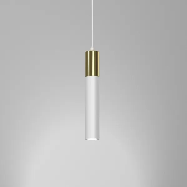 Luster na lanku CASSA 1xGU10/8W/230V biela/zlatá