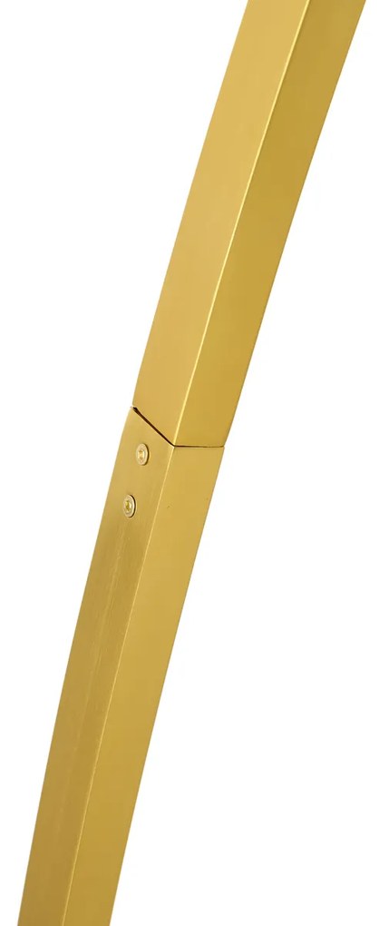 Moderná oblúková lampa mosadzná vrátane LED s dotykovým stmievačom - Arlow