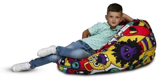 Sedací vak Sako Modern polyester TiaHome - Ružový Ornament