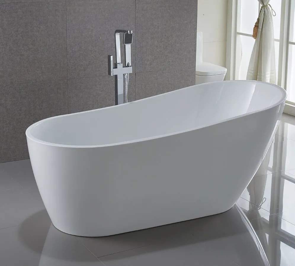 Aqualine Aqualine, TISA voľne stojaca vaňa 170x80 cm, biela, E1780